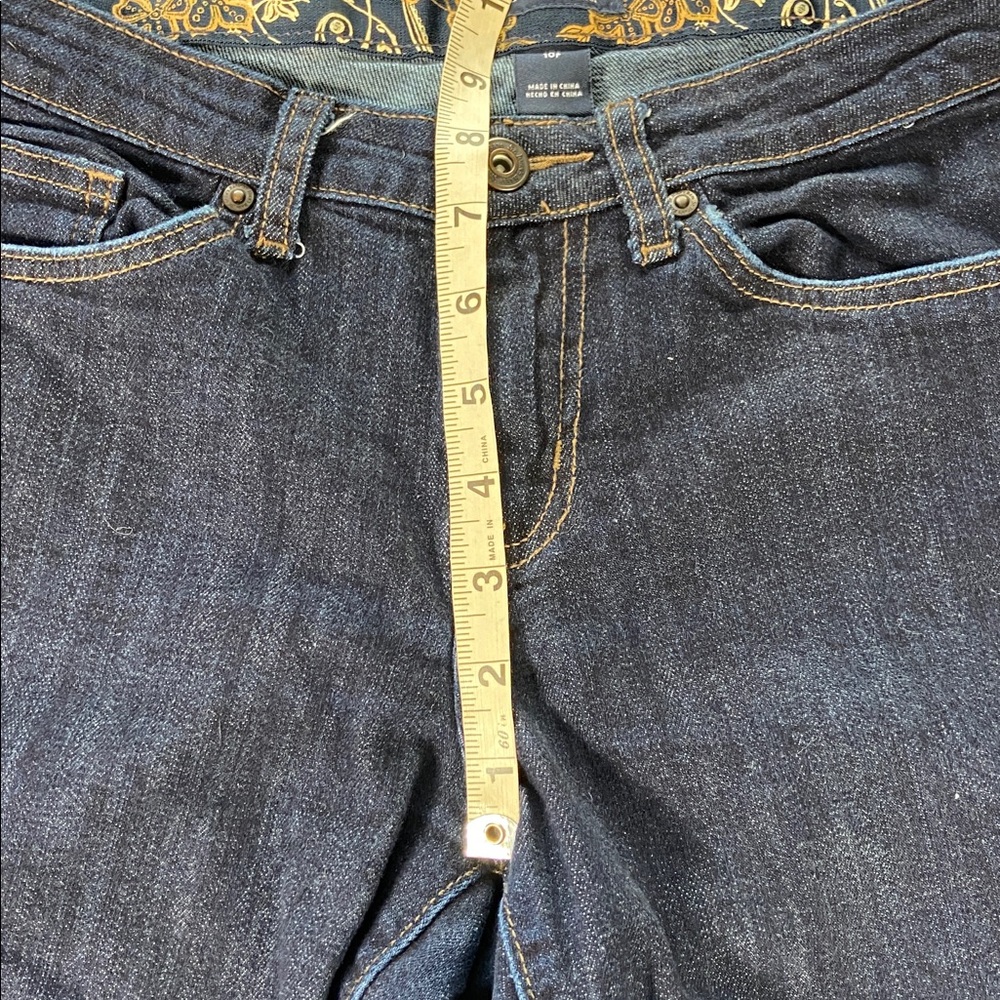 3/$12 St. John's Bay Dark Wash Capri Cropped Jeans Stretch Low Rise 10 P 32x21 - Picture 6 of 11